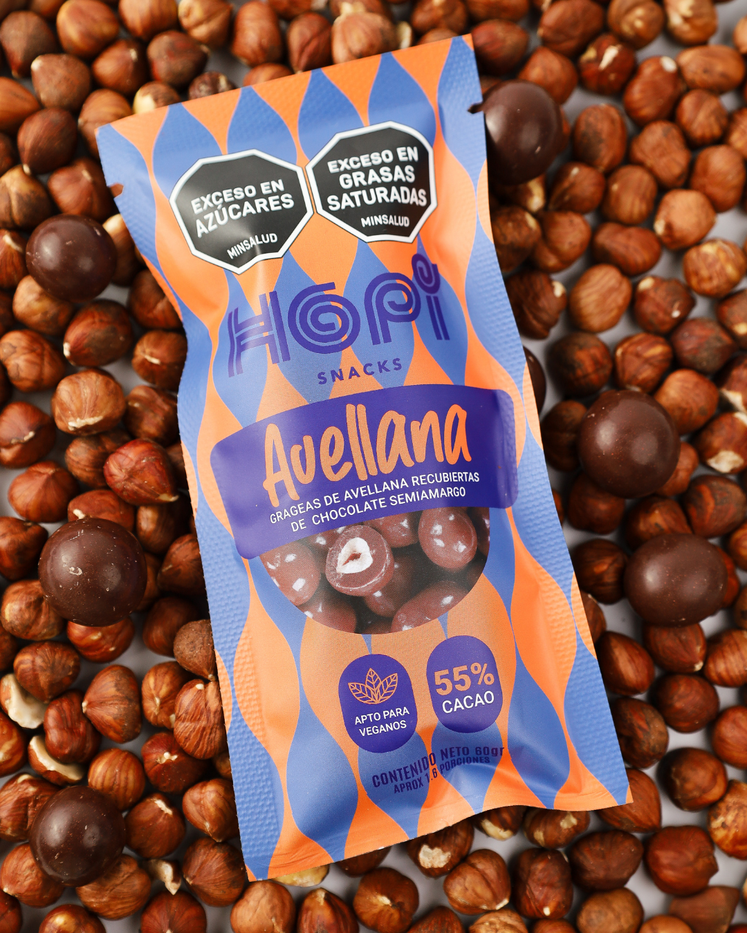 Snack Avellana Cubierta Chocolate Oscuro