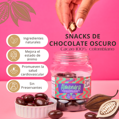 Almendra Recubierta de chocolate Oscuro al 70% cacao