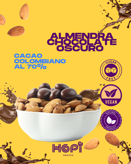 Almendra de Chocolate Oscuro Sin Azúcar